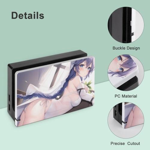 Roxy Migurdia Mushoku Tensei Switch Dock Cover, Switch Base Protective Shell, Stylish, Slim, Lightweight, Protective Case for Switch Dock, Console Sto
