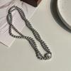 Fritillary Button Double Pearl Necklace Light Luxury Retro Elegant Retro Versatile Neck Chain Sweater Chain