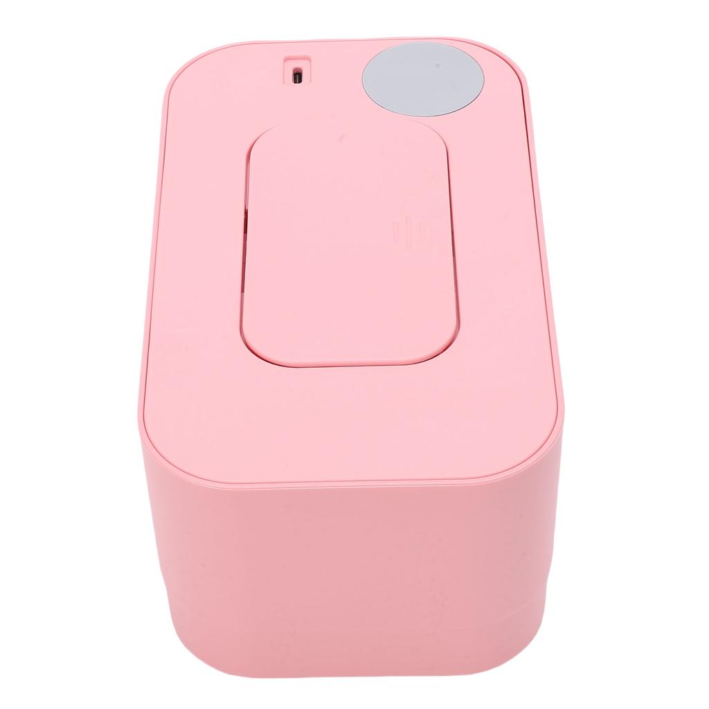Baby Wipe Warmer Large Capacity Baby Wipe Warmer Holder Dispenser USB Rechargeable for Travel Pink