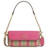Hailey 19 Plaid Print Jacquard Leather PVC Shoulder Bag Small Women Shoulder Bag Pink CBI56-IMPMC