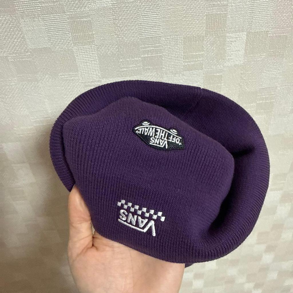 Used VANS Purple Knit Cap Beanie Good Condition