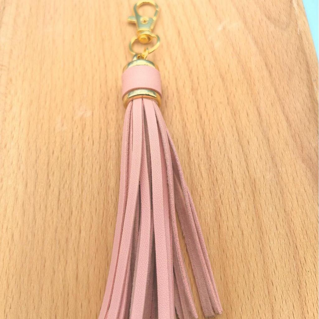 Cross Leather Tassel Keychain & Silicone Bracelet Pendant