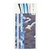 Washi Kawa Sumi Yuzen Katazome Bookmark Bookmarker Set 6 Blue Color C StationeryOffice Supplies