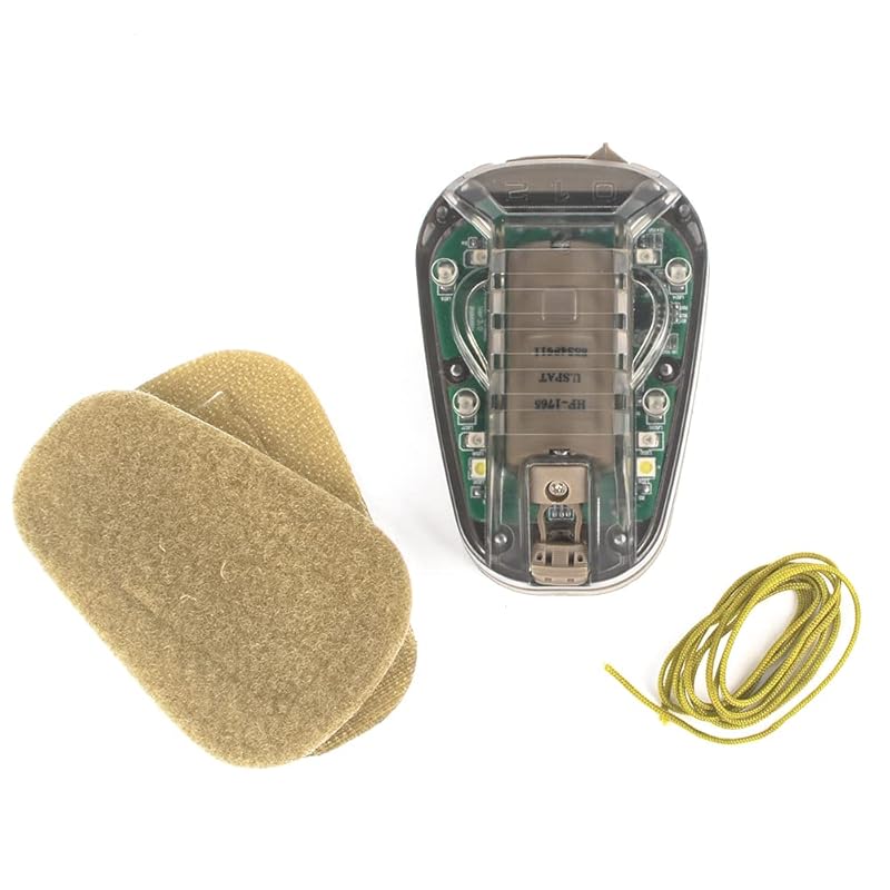 

WADSN HEL-STAR6 GENIII ladybug shape for helmet LED light IP67 waterproof level With IR light function, for survival games (Body (Tan) light (green))