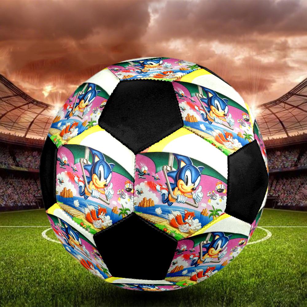 Sonic the Hedgehog3 Soccer Ball Colorful All Ages Machine Stitched PVC Competition Ready Durable High-Bounce.SIZE5