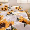Sunflower Print Soft And Comfortable Duvet Cover Set For Bedroom And Guest Room - Includes 1 Duvet Cover And 2 Pillowcases )