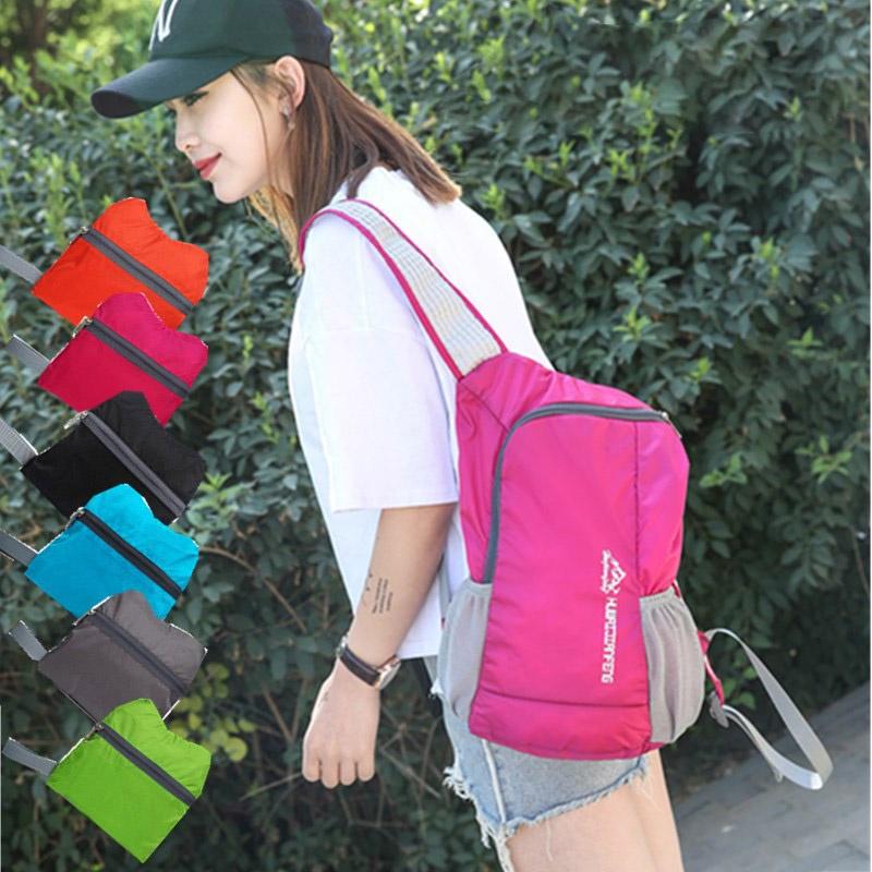 Outdoor Reise Ultraleicht Hauttasche Faltbar Weich Wasserdicht Tragbarer Rucksack Mit Mehreren Staufächern