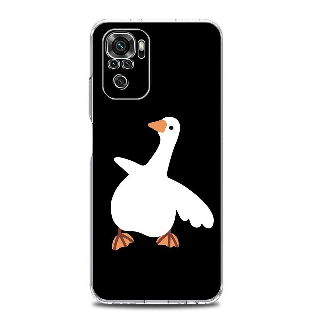 Cartoon Doubt Duck Clear Phone Case For Xiaomi Redmi Note 12 5G 9S 9 8 10 11 Pro+ 9T 8T 10C 9C 9A 7 Pro Soft Silicone Back Cover