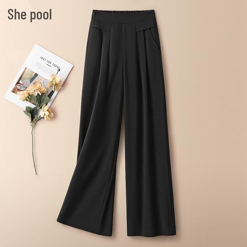 Women s High-Waisted Pleated Wide-Leg Trousers XL