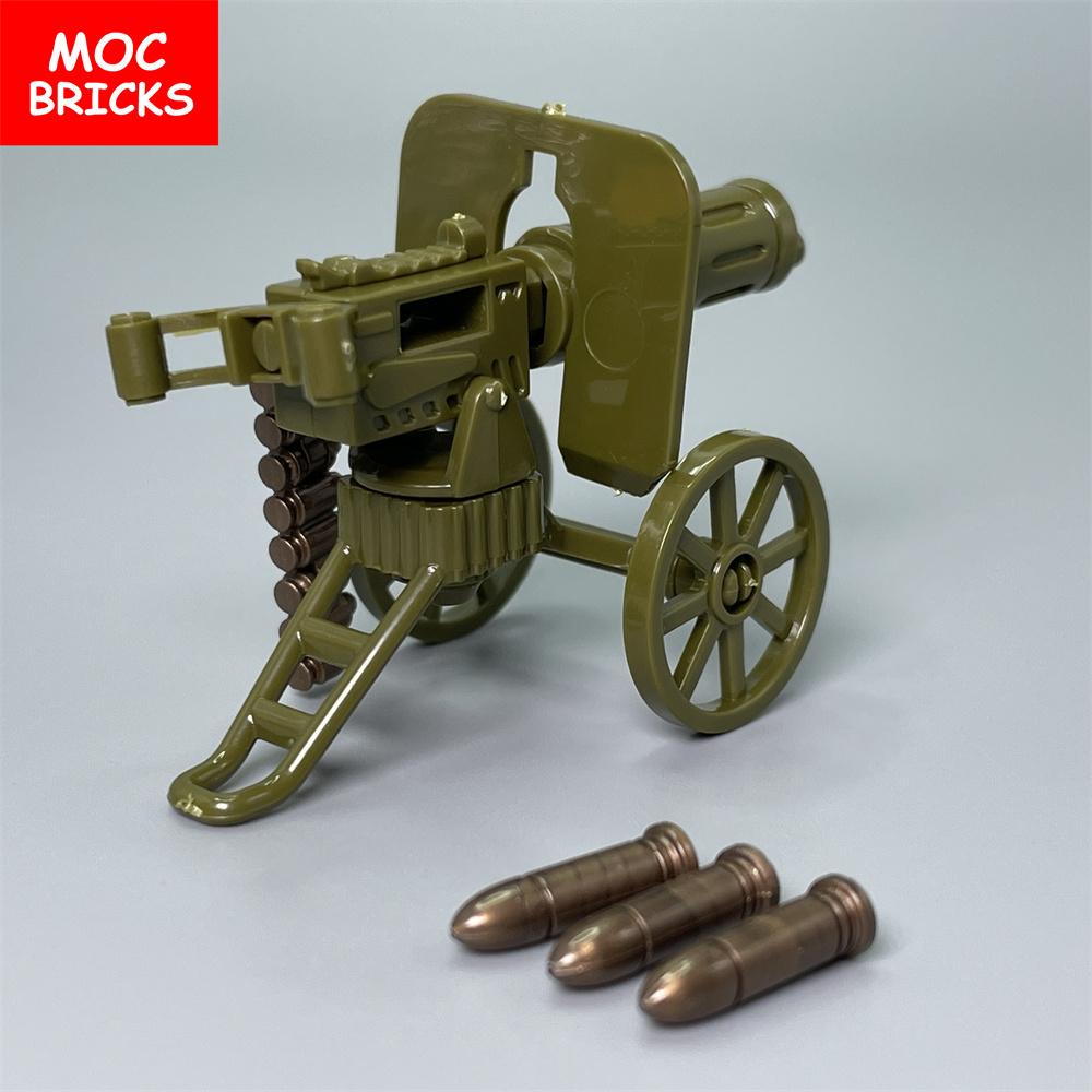 Non-Toxic Moc Bricks Special Troops Accessories Machine Model Gun German Army Educational Diy Building Blocks Plastic Toys