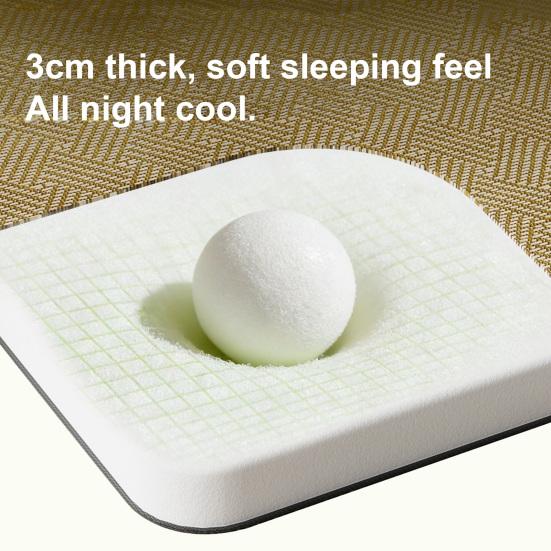 Pet Mat Cooling Rattan Fabric Breathable Anti-Slip Soft Thick Filling Sleep Heat Dissipation Summer Pet Cooling Pad