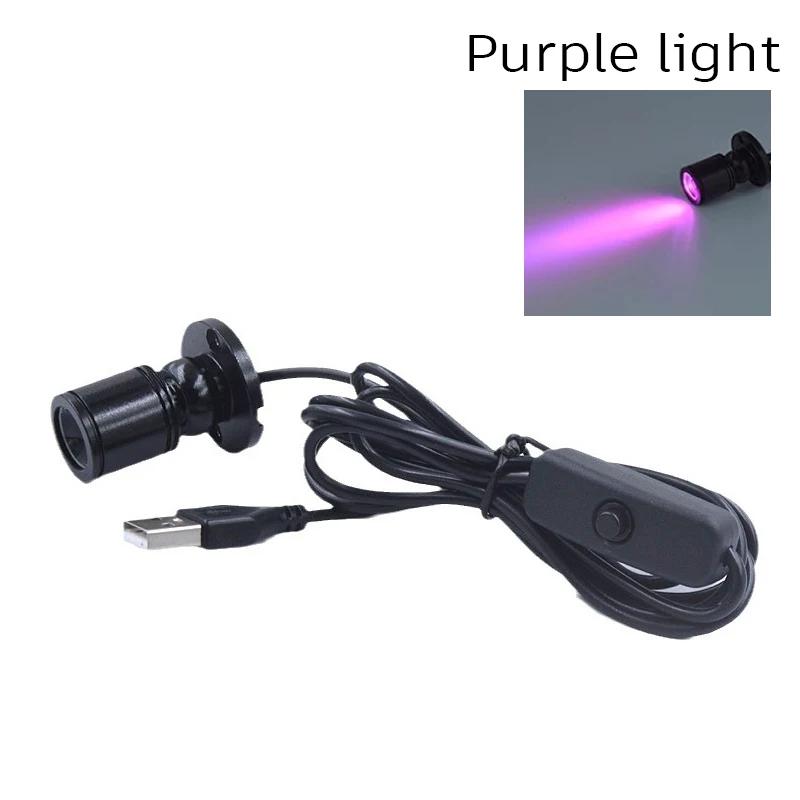 Spotlight USB 5V Led 3W Jewelry Cabinet Showcase Mini Spot Bench Lamp Ceiling Light Switch USB Interface Natural white Red Blue