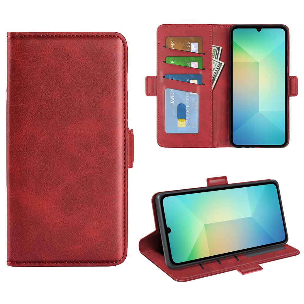 

For Samsung Galaxy A06 5G Case Calf Texture Leather Wallet Phone Cover Blue