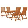 VidaXL Ensemble à Dîner de Jardin 5 pcs Mobilier de Salle à Manger de Patio Table et Chaises de Repas de Terrasse Extérieur 3087335