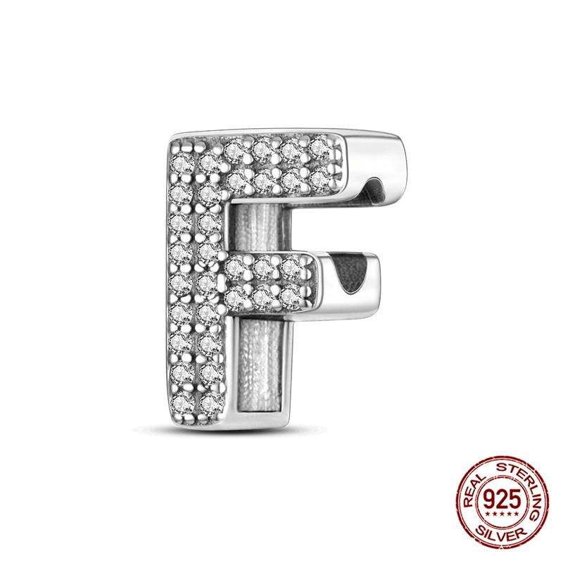 Original Beads 100% 925 Silver 26 Letters A-Z Charms Fit Original Bracelets & 3mm DIY Jewelry Making Women Gifts