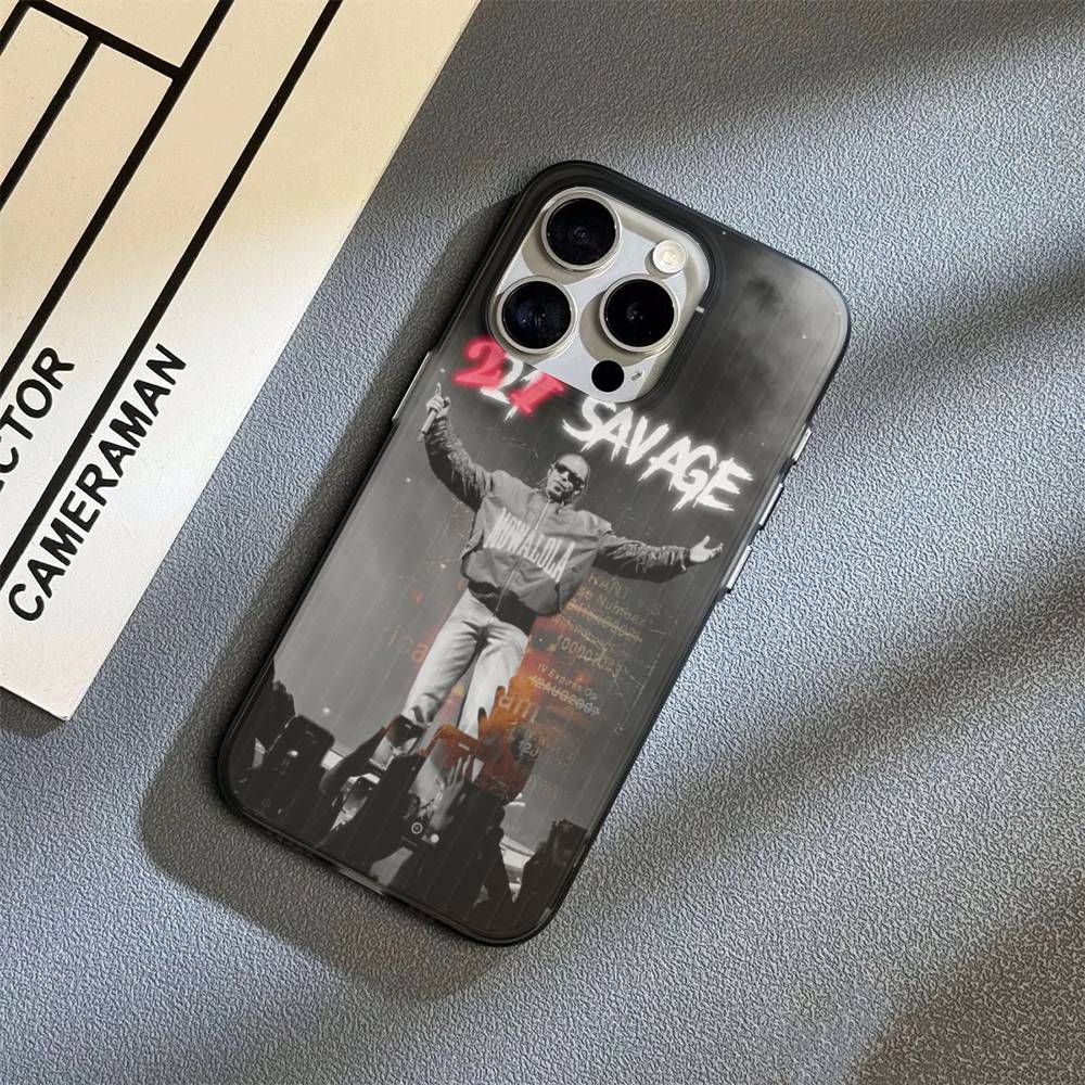 

Rapper 21 Savage Phone Case For IPhone 17 16 15 14 13 12 11 Corrugated Frosted Soft Cover Anti-Slip iPhone 14pro max