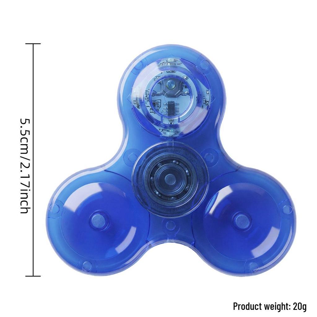 Three-Finger Light-Up Fingertip Gyroscope EDC Decompression Toy for Kids