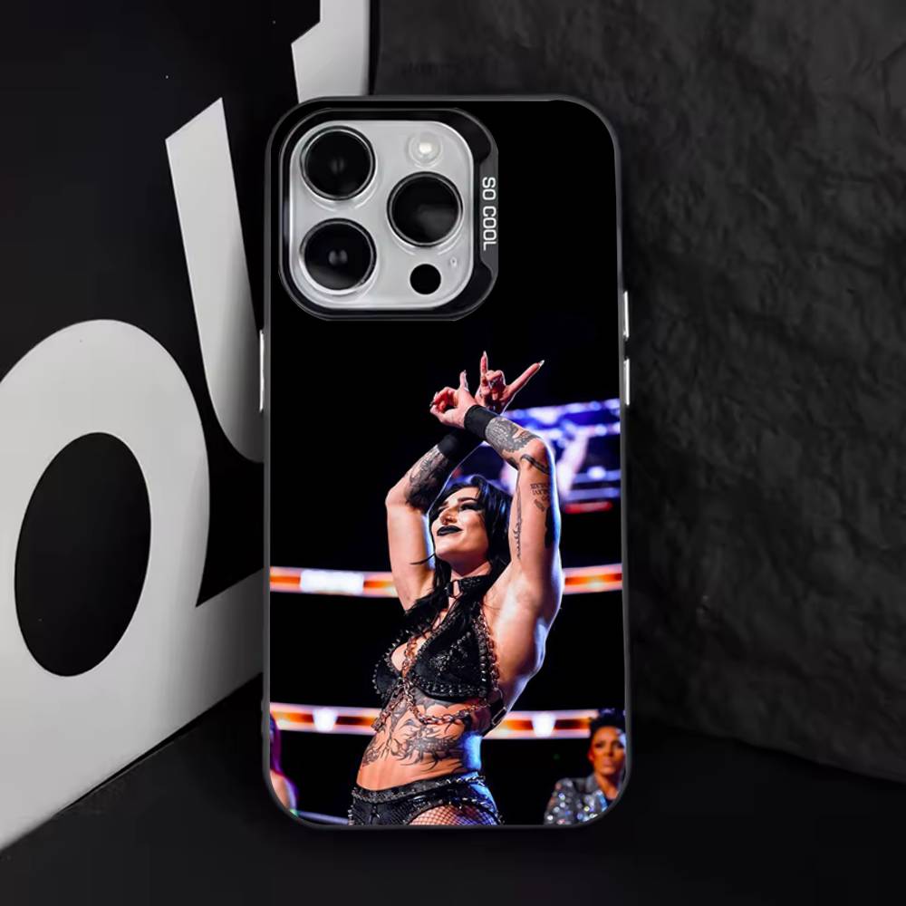 Coole R-Rhea Ripley Wrestlerin Für iPhone 11,12,13,14,15,16,17,Pro,Max,Plus,E,Air,Mini Handyhülle IMD Matt Schwarz