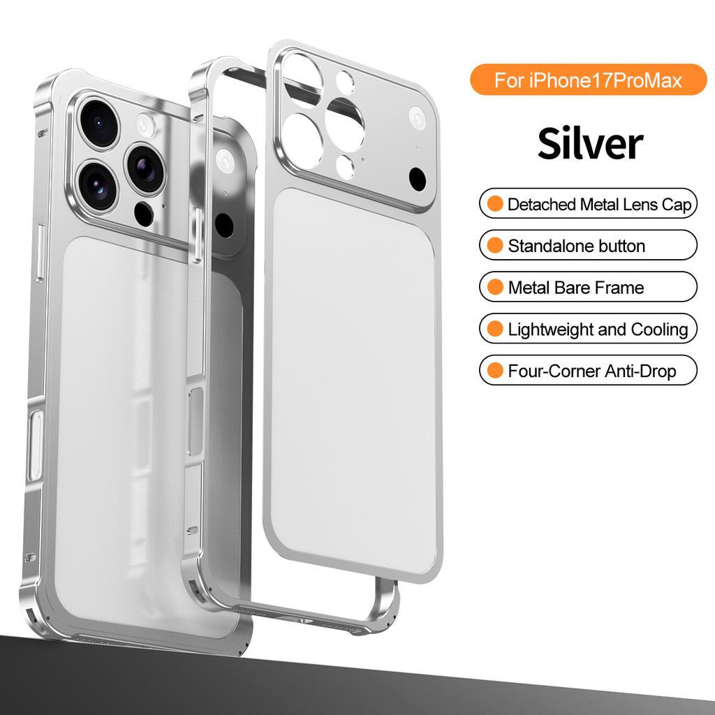 Instant Change to iphone 17,Trendy Frame Bumper Metal Convert Phone Case for iPhone 17 Promax to 16 15 14 13 Pro Max