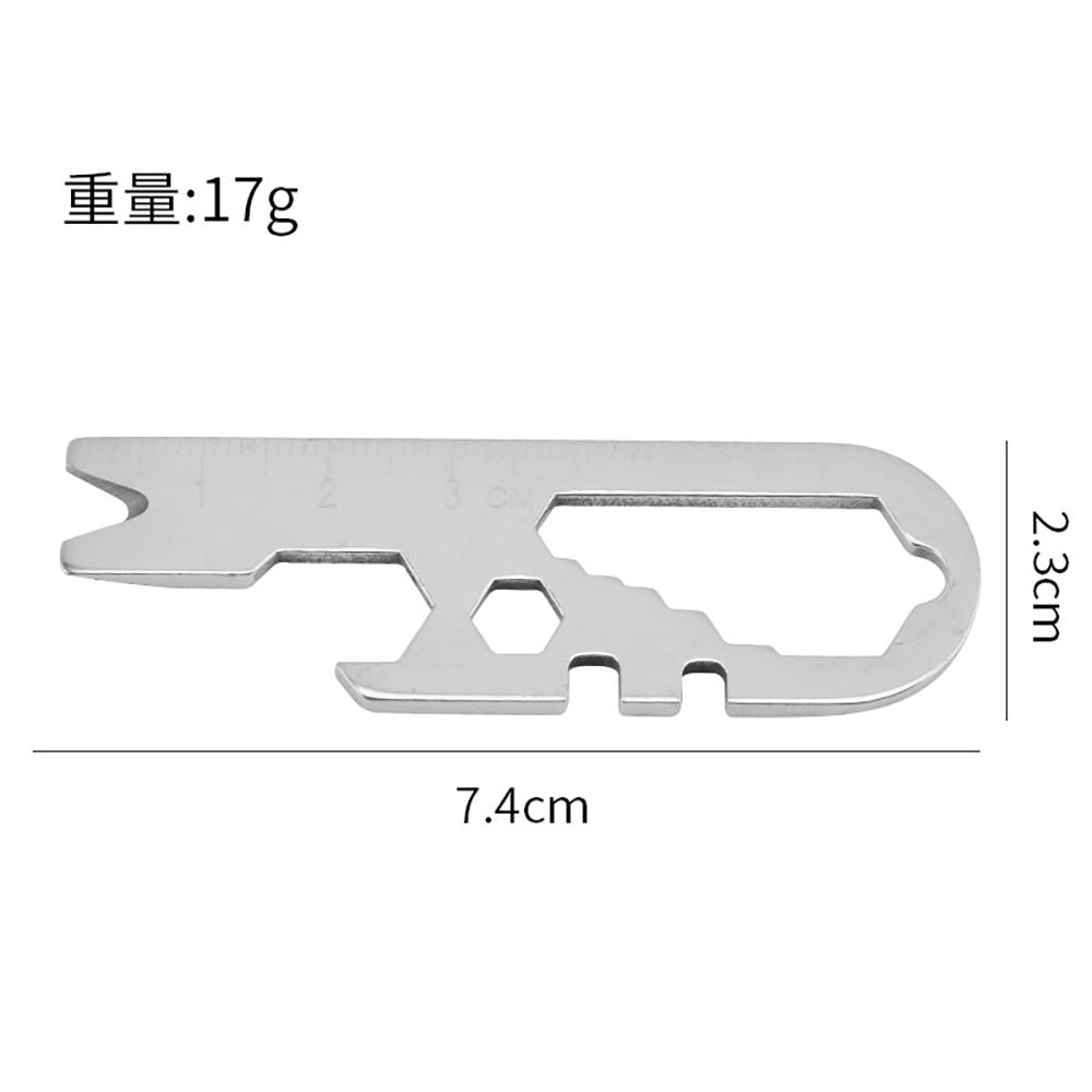 Small Multitools Wrench Phillips Screwdriver Carabiner Bottle Opener Ruler Outdoor Camping Hunting EDC Keychain Tools