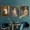 Vintage Classy Dog Impersonate Wall Art Posters Prints Animal Wearing Coat Canvas Painting Wall Picture for Living Room Decor