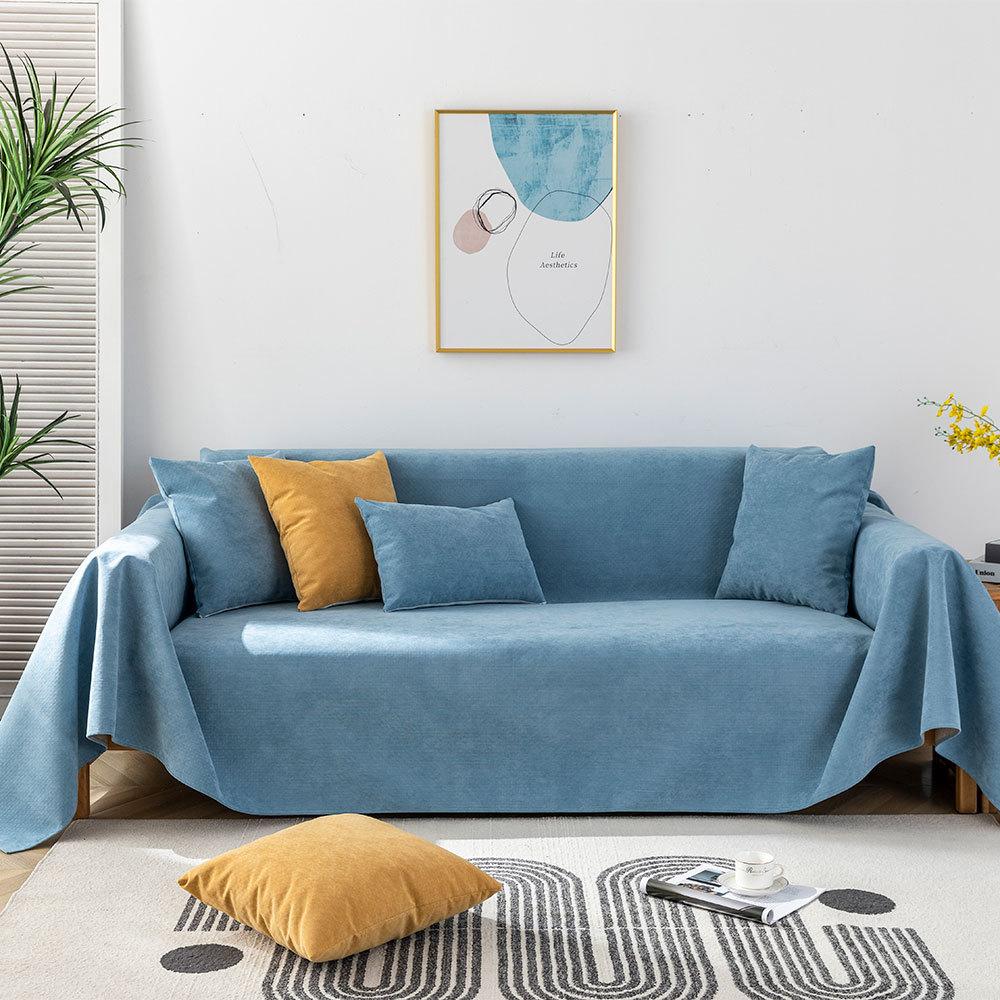 Four Seasons Universal Fabric Style Solid Color Waterproof Sofa Towel Simple Pet Urine Barrier Sofa Cushion Towel