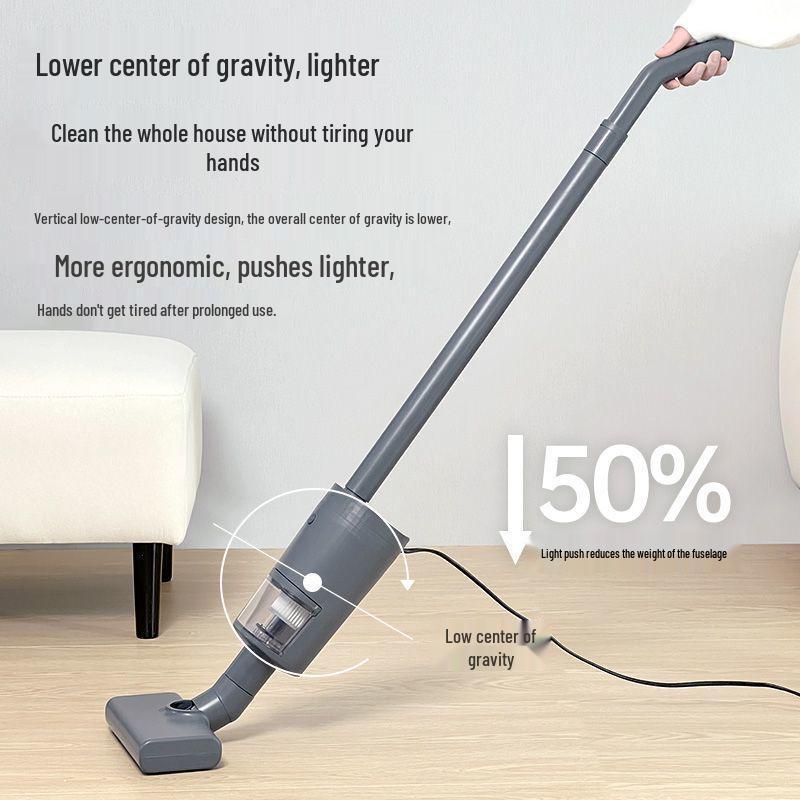 Compact Handheld Vacuum Cleaner: Automatic, High Suction, Pet Hair and Dust Mite Removal, Retractable Cord, Ideal for Home Use