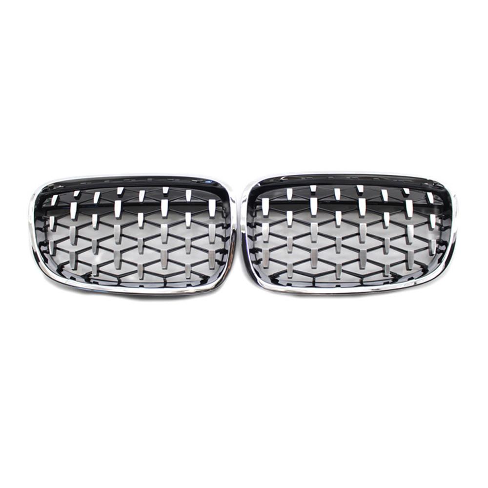 For BMW 1 Series F20 F21 2011-2014 Single/Double/Diamond Style Front Bumper Racing Grille Kidney Mesh Grill Car Replacement