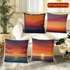 Sonnenuntergang Meereslandschaft Kissenbezüge Muster Kissenhülle Geeignet für Sofa Schlafzimmer Auto Kissenbezug