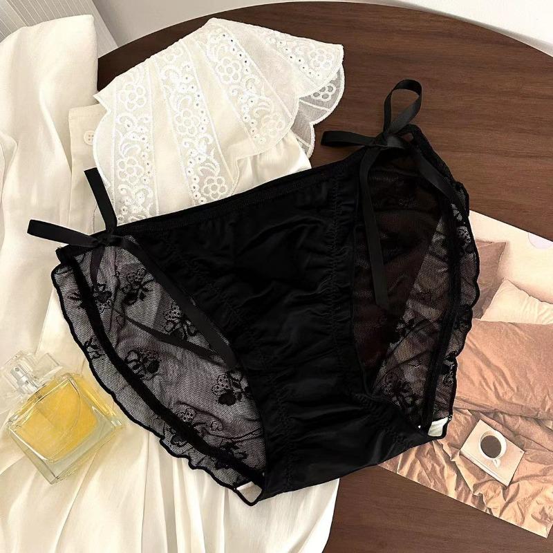 Satin-Spitzenunterwäsche für Mädchen, Pure Desire, sexy, bequeme Maulbeerseide, Dreieck-Schritthose für Damen