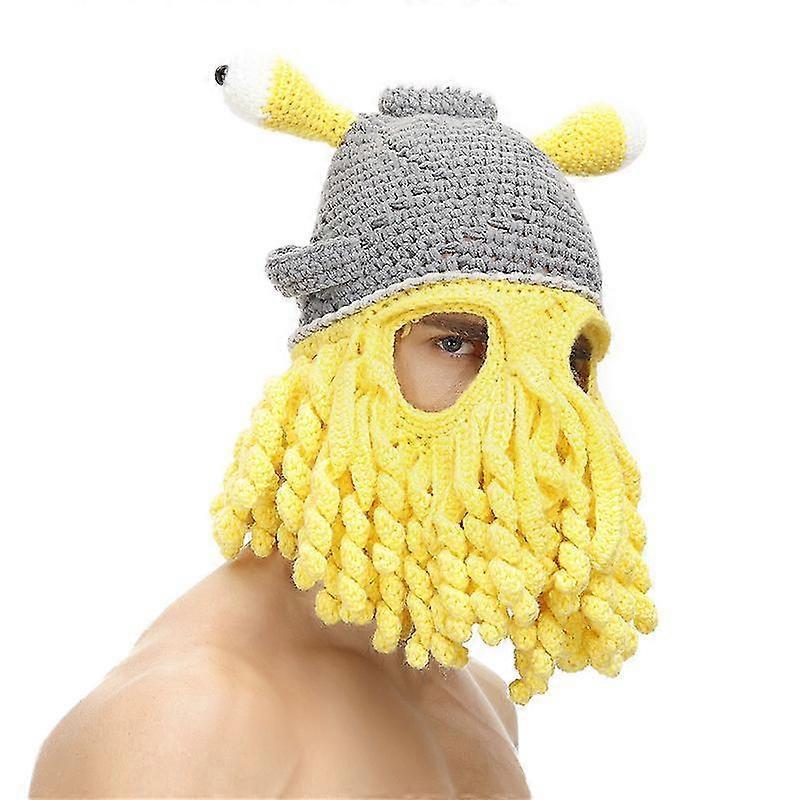 Winter Woolen Hat Europe And America Funny Octopus Hat Mask Pullover Tentacle Hat