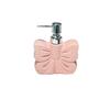 1pc, Ceramics Bowknot Lotion Press Bottle, Household Bathroom Shower Gel Bottle, Plastic Pump Head, Bathroom Liquid Dispenser