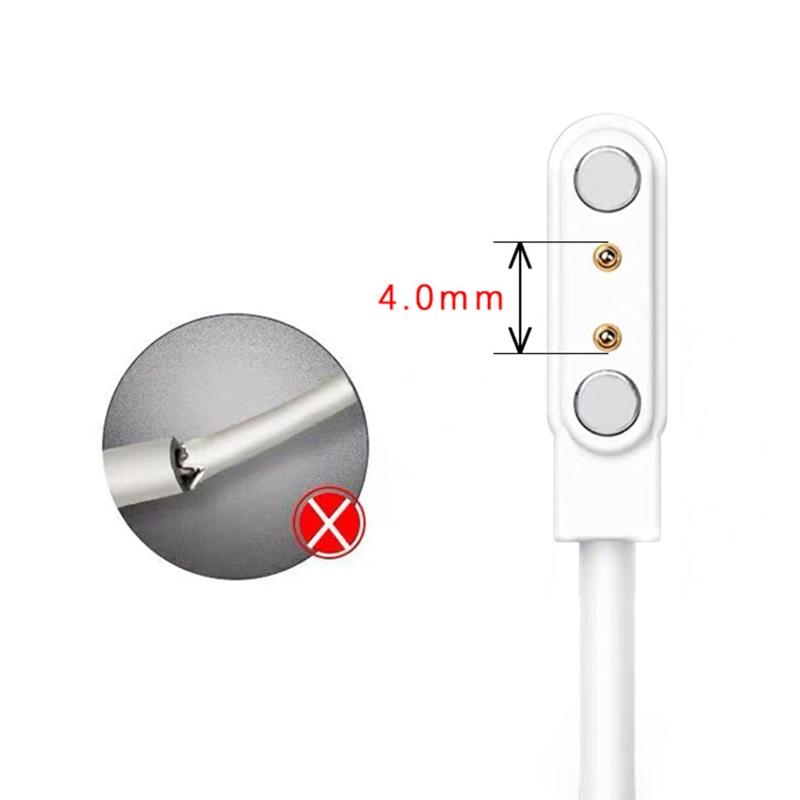 Cavo di Ricarica Rapida USB Porta Dati Adattatore Caricabatterie Dock Staffa Magnetica Supporto per 2 Pin per Smartwatch
