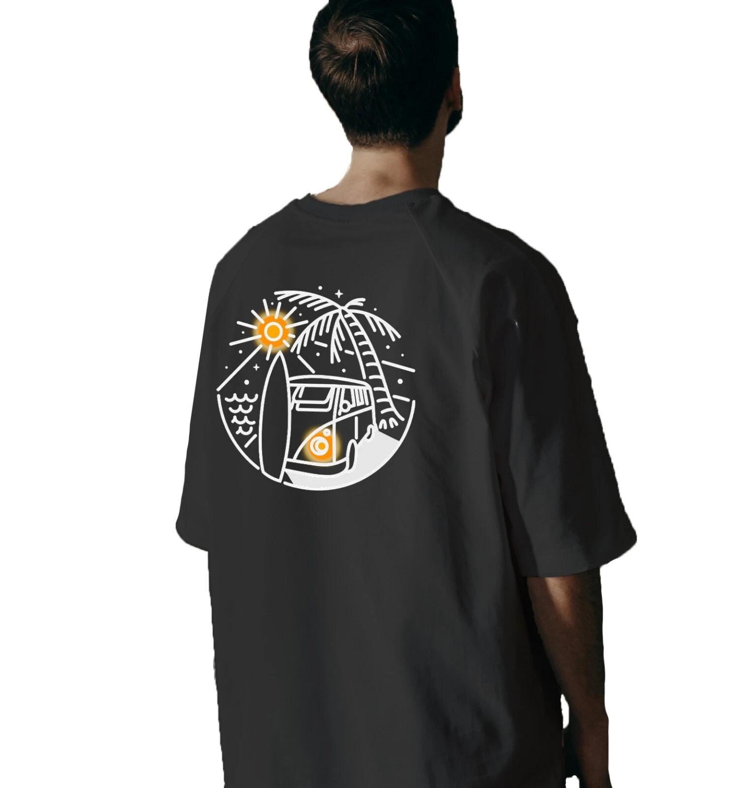 Unisex Slim Fit T-Shirt - Surfer Paradise Original Student Summer Crewneck Cool S