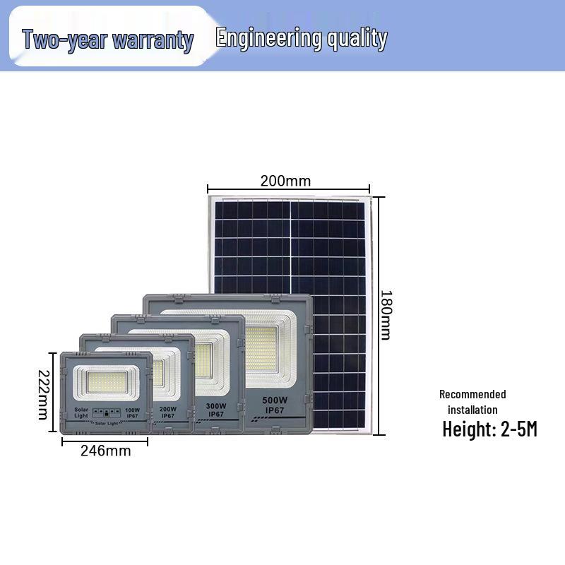 Waterproof Solar Floodlight for Outdoor Roads and Courtyards