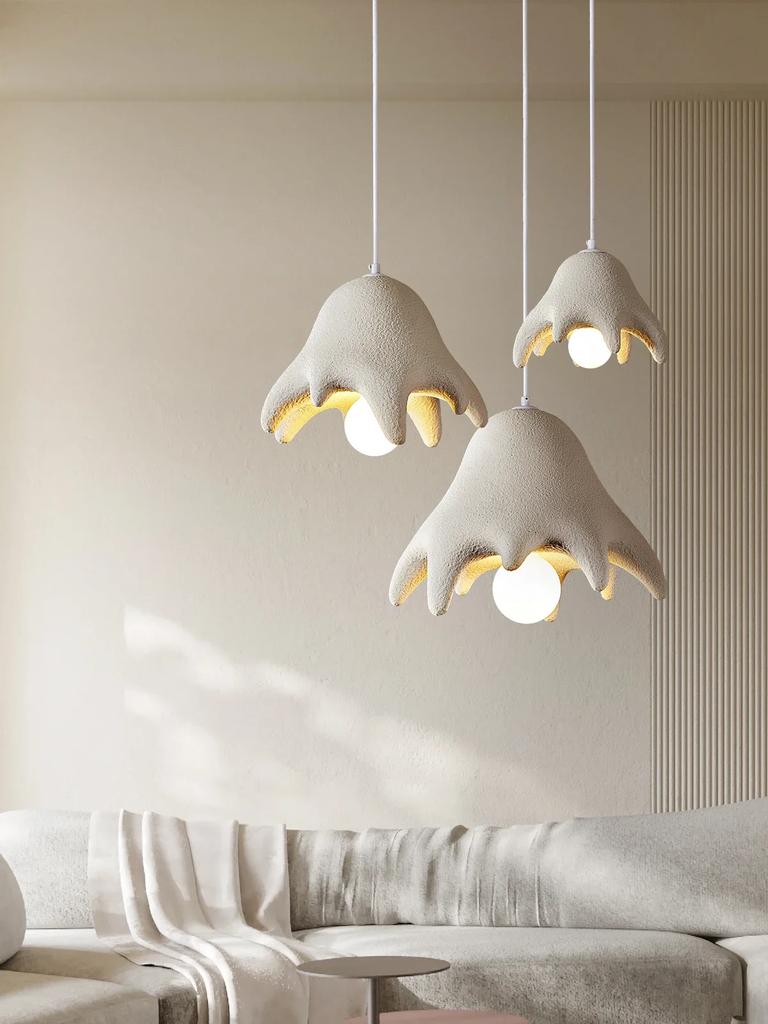 Nordic Creativity Cream Style Led Pendant Lights Restaurant Bar Bedroom Bedside Lamp DiningRoom Loft Stairs Chandelier