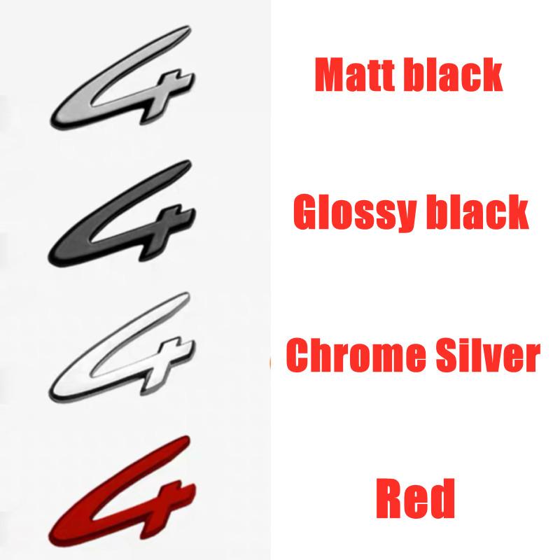 AABKP1 3D New Energy Letters 4 S ABS Letter Rear Tail trunk Decals Emblem Badge Sticker For Porsche 911 992 991 996 997 Macan Taycan