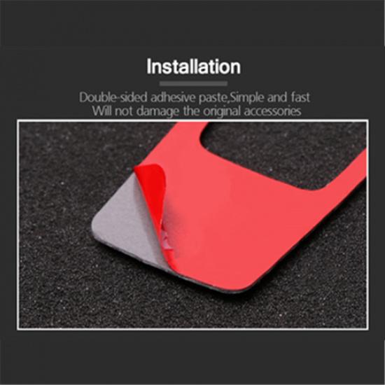 For Ford Mustang 09-13 Carbon Fiber Steering Wheel Decor Trim Sticker Black