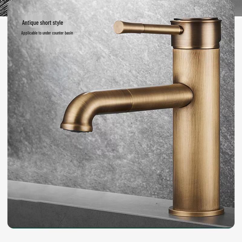 TLXT Vintage Brass Basin Mixer Faucet