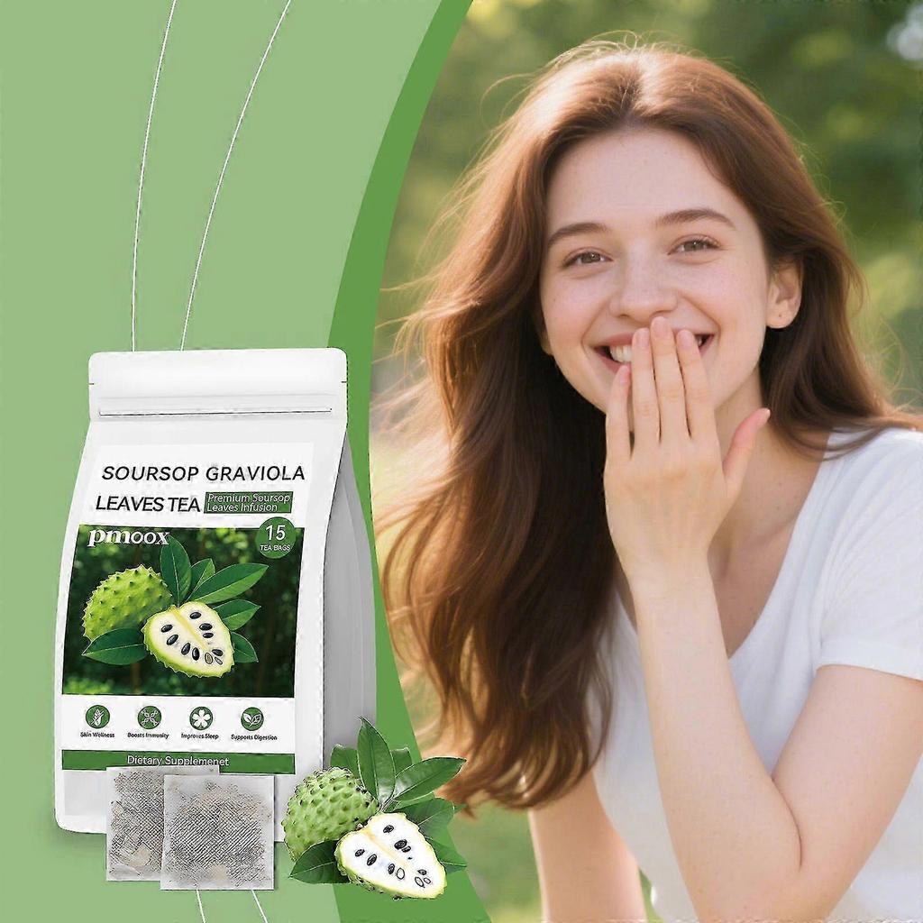Ekologiškos soursop lapų antioksidacinė žolelių arbata palaiko virškinimą, imunitetą, detoksikacijos arbata_1