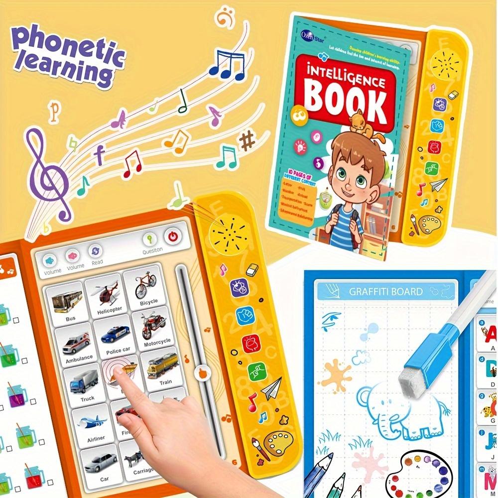 Englischlernbuch für Kinder mit intelligentem Touch, Früherziehungswissen mit Ton, wiederverwendbarer Stift, Geburtstagsgeschenk