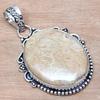 Pendant Fossil Coral Gemstone Valentine'Day Gift Silver Jewelry 2"