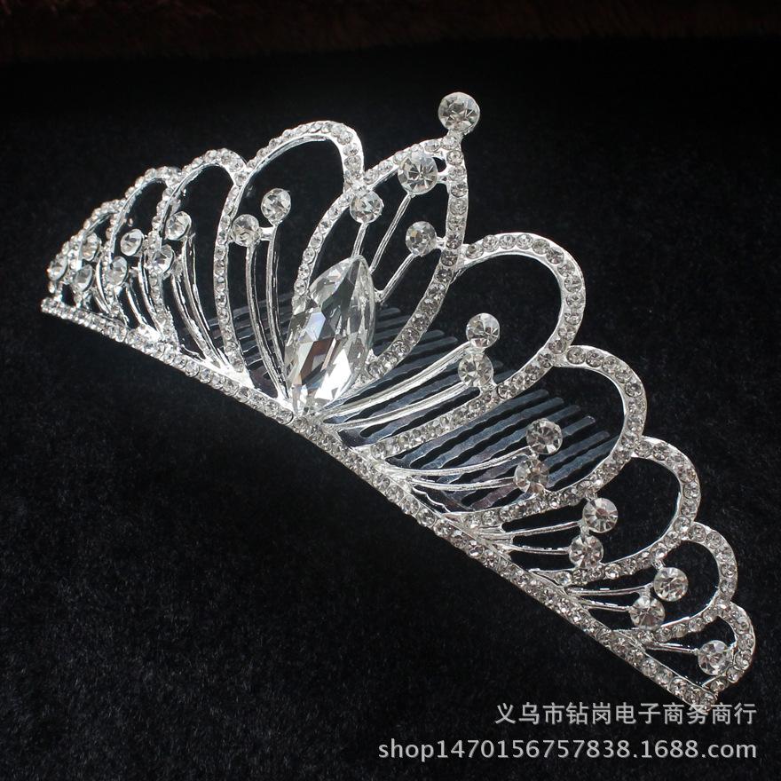 

Модная свадебная корона тиара бриллиантовые свадебные аксессуары принцесса корона стразы ободок для волос гребень