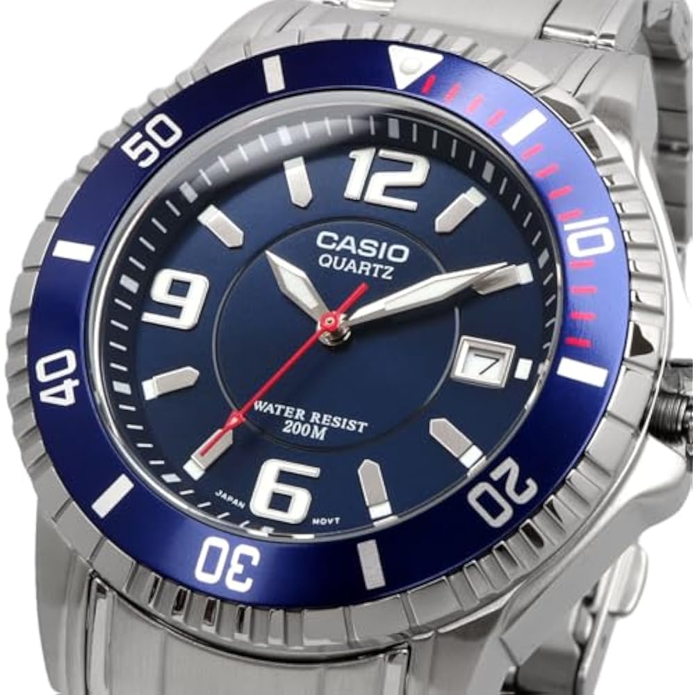[Casio] CASIO Standard Men's Watch, Quartz, 20 ATM, Waterproof, MTD-1053D-2AV, Blue, Overseas Mod...