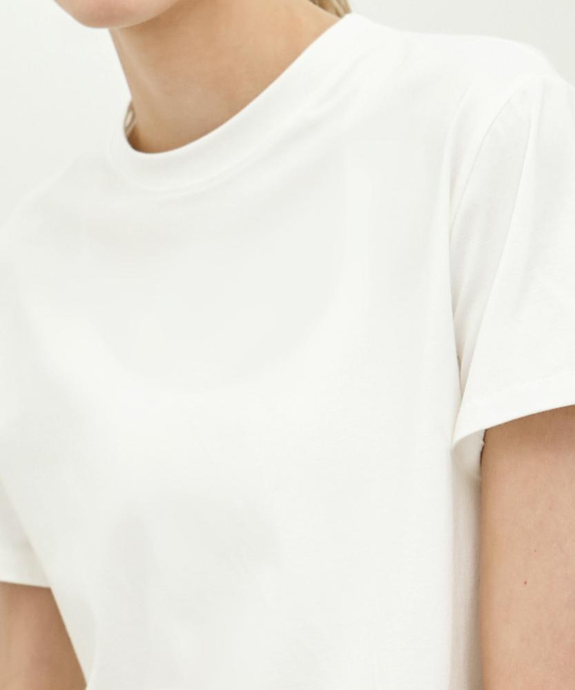 Debiweeo Women'S Yoga Wear Devi-T0109-White Pilates Basic Crop Short Sleeve Tee