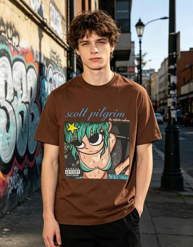 Unisex Shirt Cotton Oversize Large Size New Deftones Scott Pilgrim Shirt Ramona Flowers Unisex Shirt