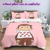 Curious GeorgePattern Bedding Quilt Set Quilt Cover Pillowcase Home Decoration Birthday Gift (1 * duvet cover + 2 * pillowcase, without core)
