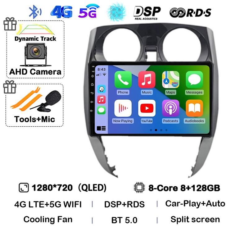 Android 14 Carplay Auto WIFI+4G For Nissan Note 2 E12 2012 - 2021 Car Radio 2 Din Stereo Multimedia Video Player GPS Navigation