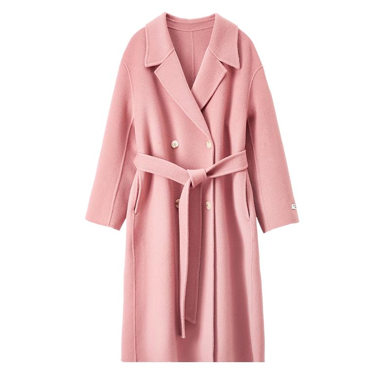 Shangdubiila Women's 100% Wool Double-Faced Winter Coat