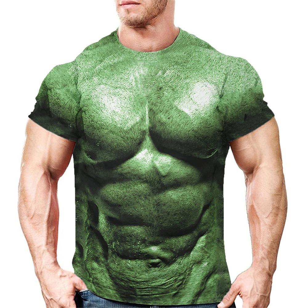 

Сексуальная мода мышцы татуировки креативный хип-хоп смешной крутой парень летняя мужская футболка с круглым вырезом короткий рукав топ 3D Harajuku принт новый XXL